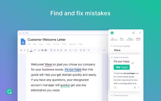 grammarly chrome extension