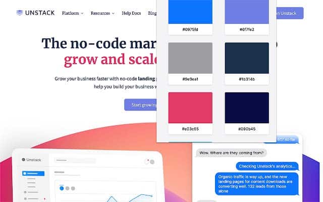 unstack style guide chrome extension