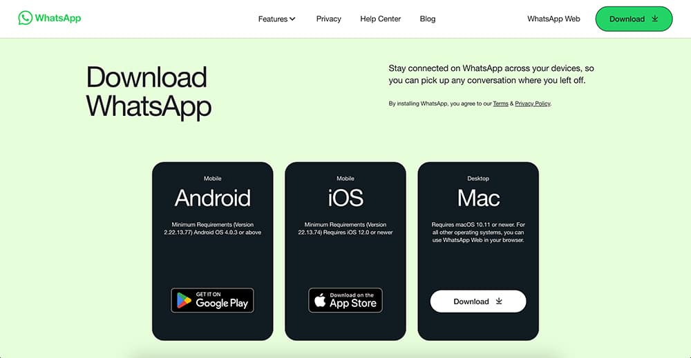 WhatsApp Desktop download