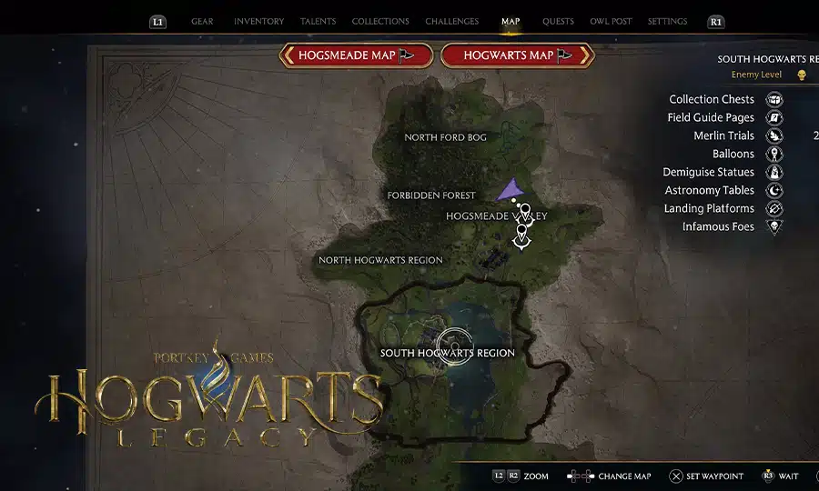 Is the Hogwarts Legacy map big?